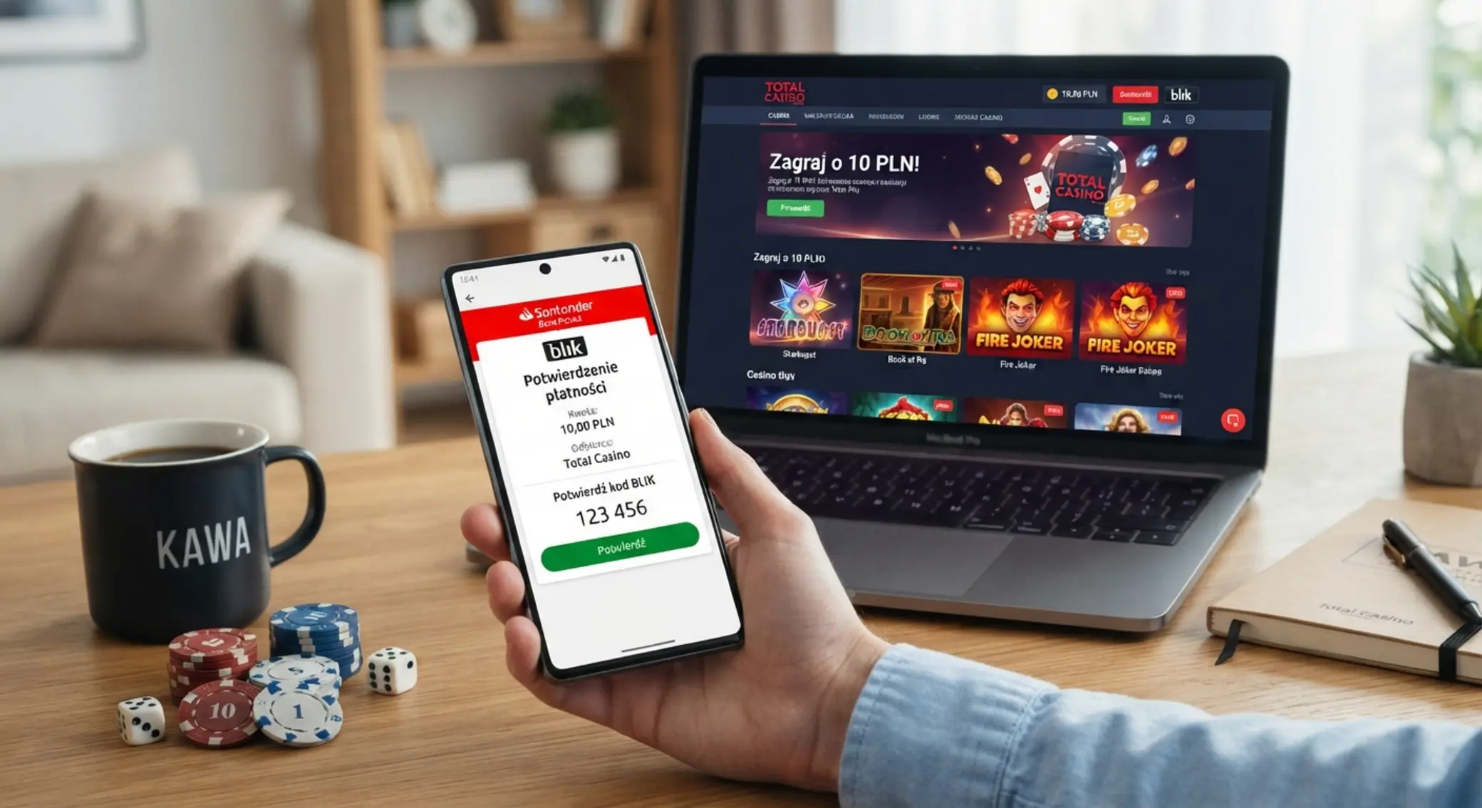 Kasyno online z motywem BLIK i wpłatą 10 zł