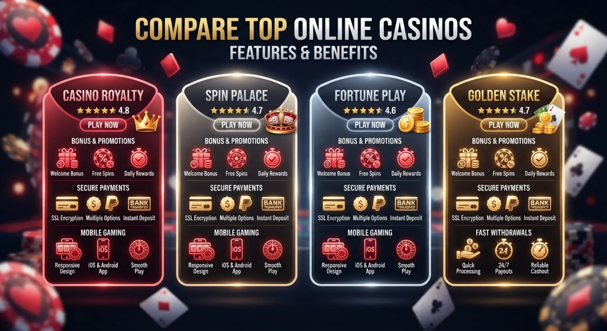 Porównanie kasyn online Porównanie ofert kasyn online dla polskich graczy
